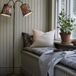 PR Home vloerlamp Amy messing Sofia Dahlia bruin 150cm 2flg.