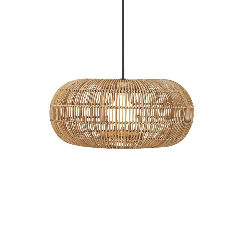 PR Home Zuri buiten hanglamp, Ø 51 cm, rotan, stekker