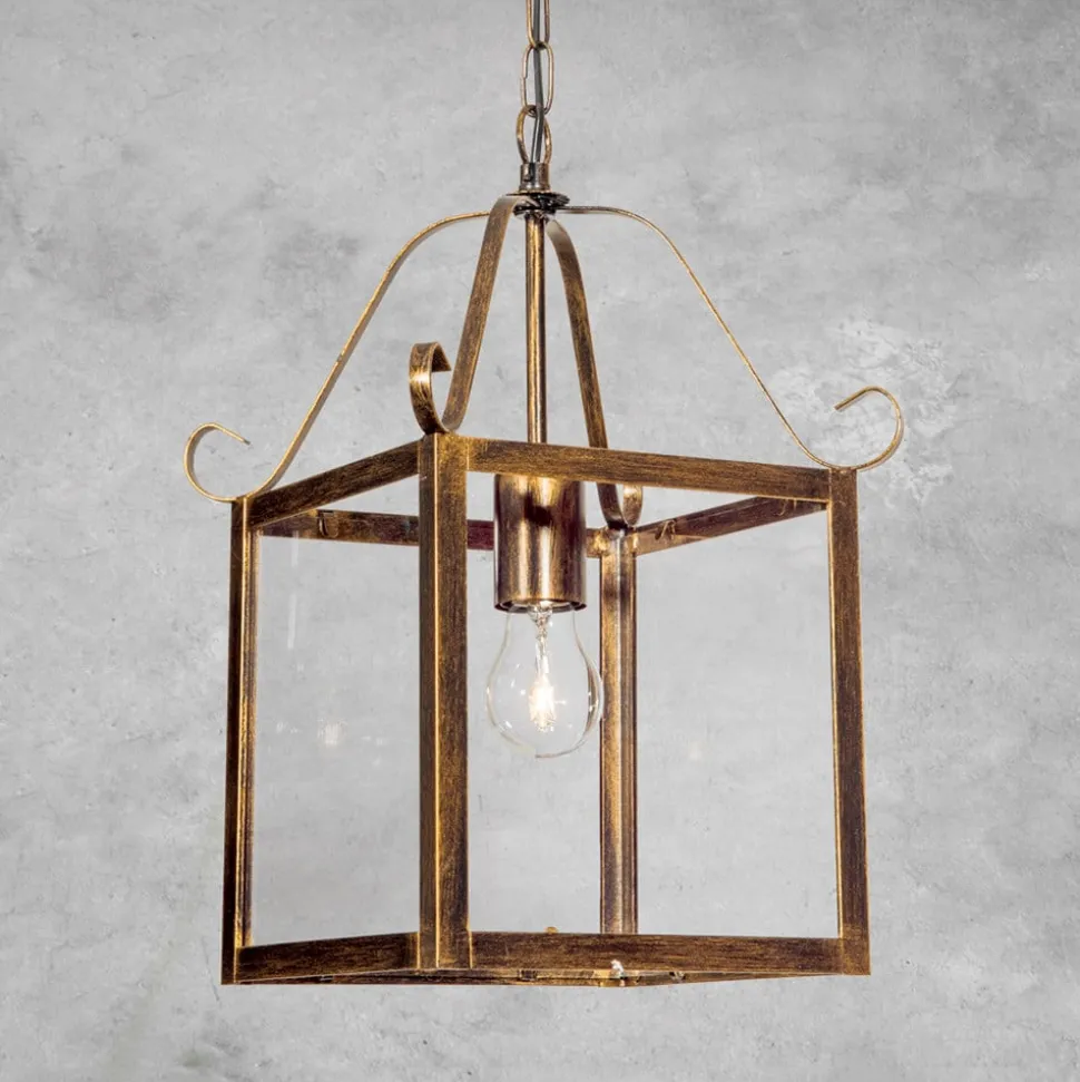 Prachtige hanglamp FALOTTA, rechthoekig, 1-l.