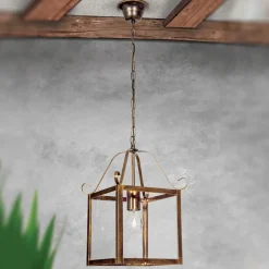 Prachtige hanglamp FALOTTA, rechthoekig, 1-l.