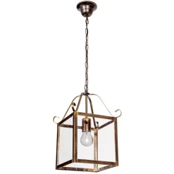 Prachtige hanglamp FALOTTA, rechthoekig, 1-l.