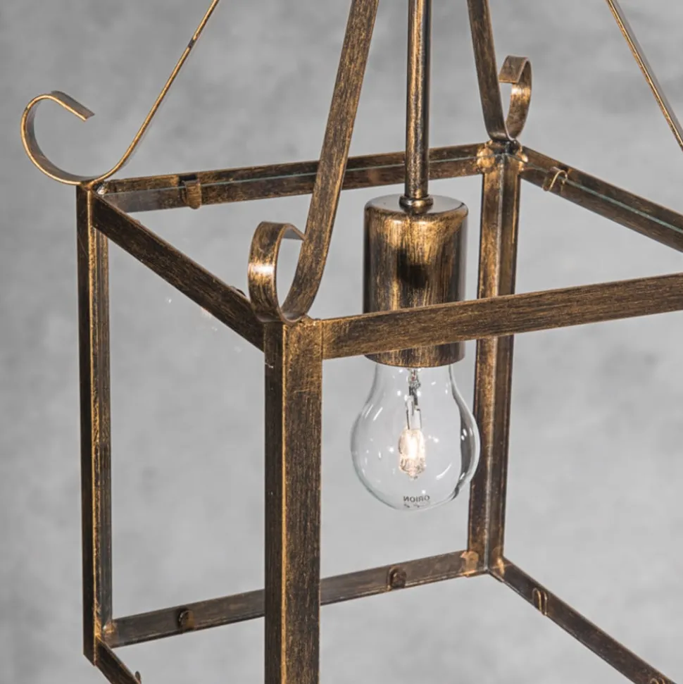 Prachtige hanglamp FALOTTA, rechthoekig, 1-l.