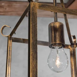 Prachtige hanglamp FALOTTA, rechthoekig, 1-l.