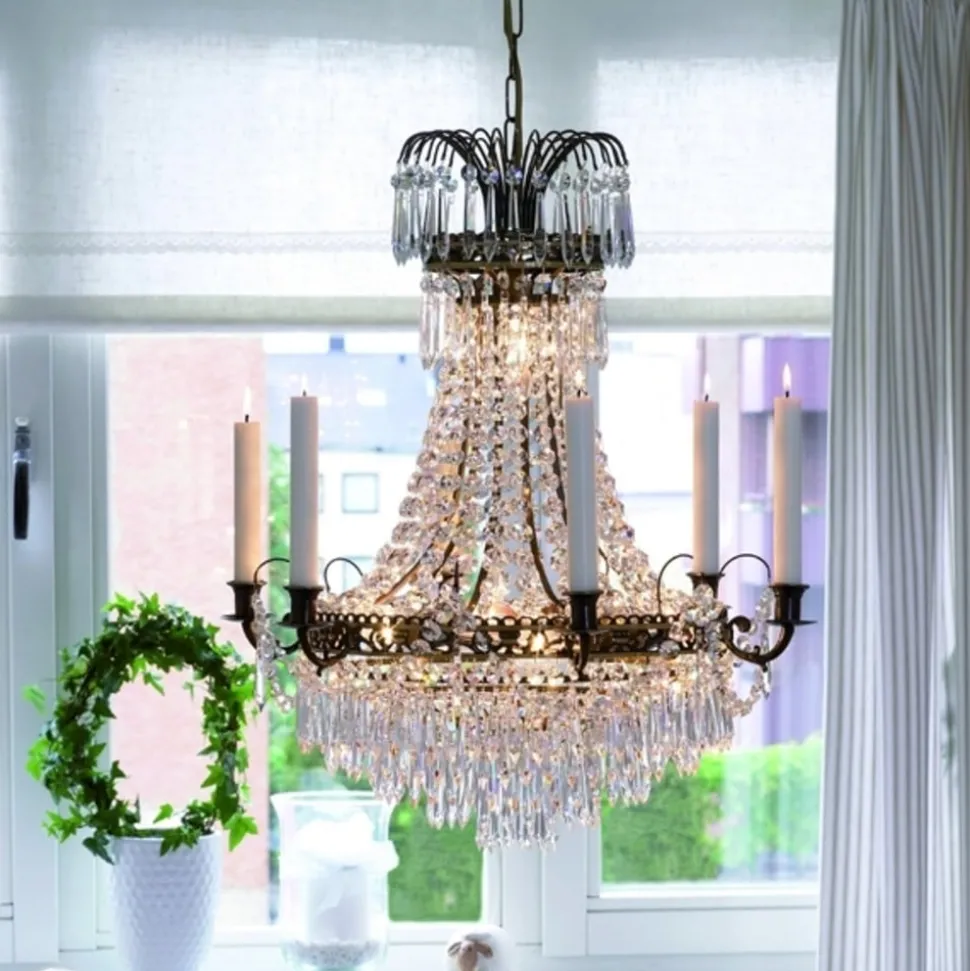 Prachtige kaarsenkroonluchter Läckö 54 cm