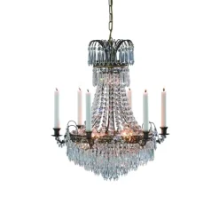 Prachtige kaarsenkroonluchter Läckö 54 cm