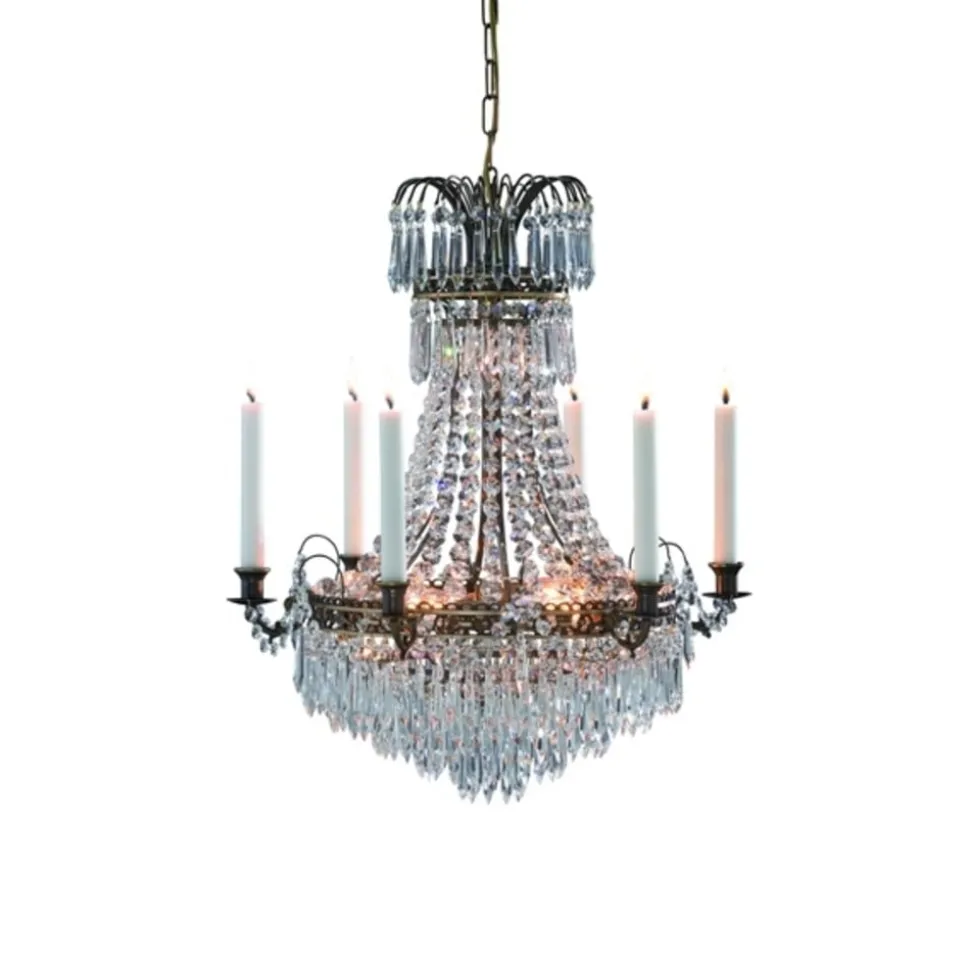 Prachtige kaarsenkroonluchter Läckö 54 cm