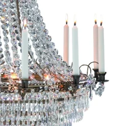 Prachtige kaarsenkroonluchter Läckö 92 cm