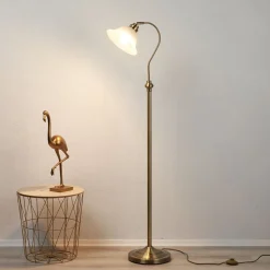 Prachtige vloerlamp BJANE, oud-messing
