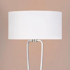 Prachtige vloerlamp PARIS in nikkel