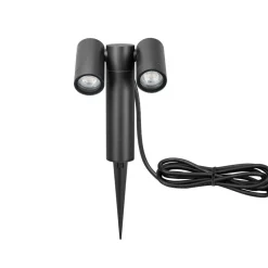 Prikspot CMD 9089, antraciet, lengte 17 cm, IP65, 2-lamps