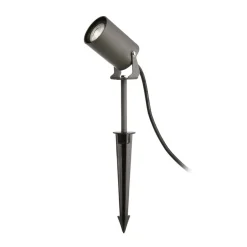 Prikspot Spiky, Ø 6 cm, grijs, draaibaar, IP65, GU10