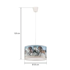 Print hanglamp Horses
