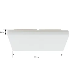 Prios Artin LED plafondlamp, hoekig, 33 cm