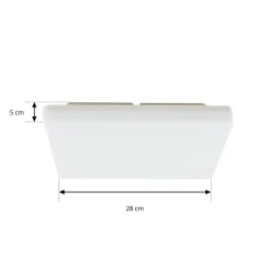 Prios Artin LED plafondlamp, sensor, hoekig, 28 cm