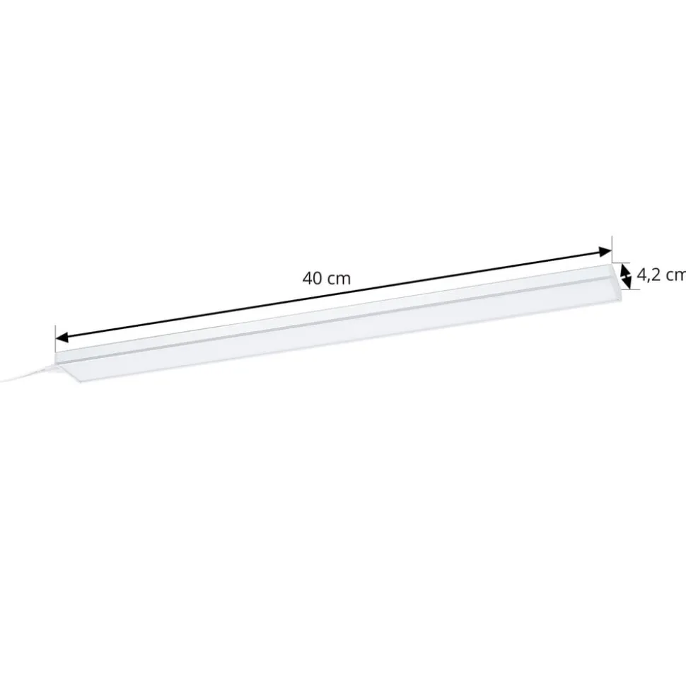 Prios Ashtonis LED meubelverlichting, hoekig, 40 cm