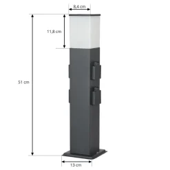Prios Ayanis sokkellamp met 4 stopcontacten