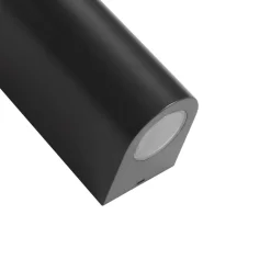 Prios buitenwandlamp Irfan rond zwart 15,5 cm