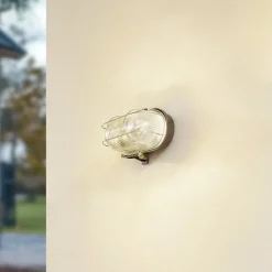 Prios buitenwandlamp Kirgo, grijs, kunststof, IP44