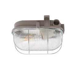 Prios buitenwandlamp Kirgo, grijs, kunststof, IP44