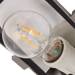 Prios buitenwandlamp Kirgo, grijs, kunststof, IP44