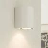 Prios buitenwandlamp Tetje, wit, rond, 10 cm