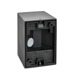 Prios buitenwandlamp Tetje, zwart, hoekig, 10 cm