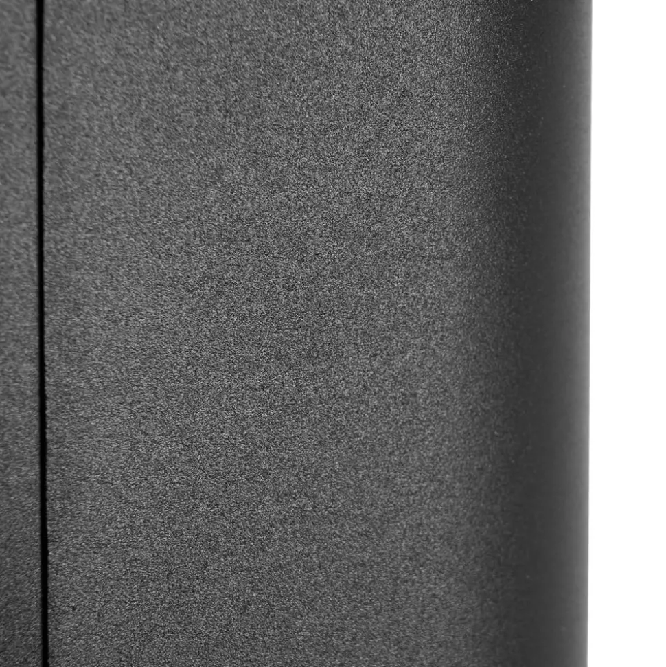 Prios buitenwandlamp Tetje, zwart, rond, sensor, set van 2