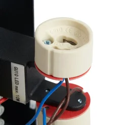 Prios buitenwandlamp Tetje, zwart, rond, sensor, set van 2