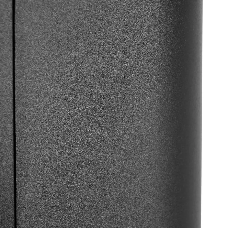 Prios buitenwandlamp Tetje, zwart, rond, sensor