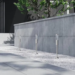 Prios Edinai LED buitenspot met spies, 3per set