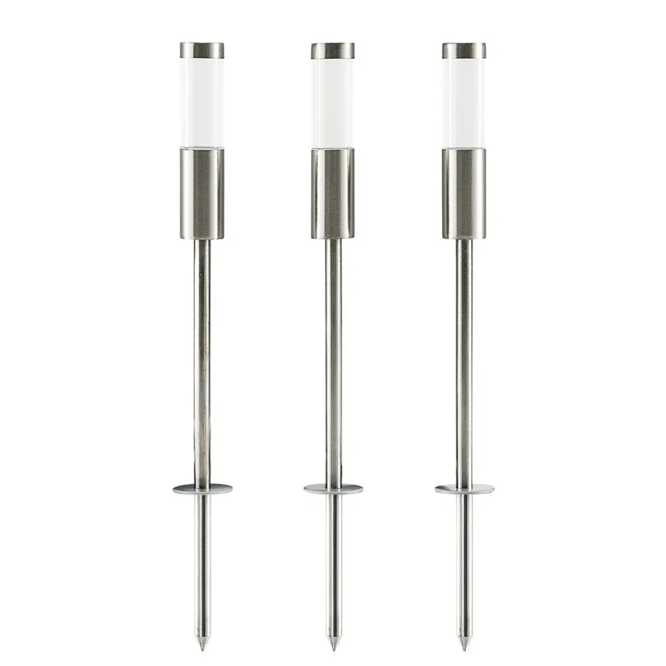 Prios Edinai LED buitenspot met spies, 3per set