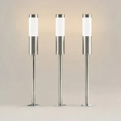 Prios Edinai LED buitenspot met spies, 3per set