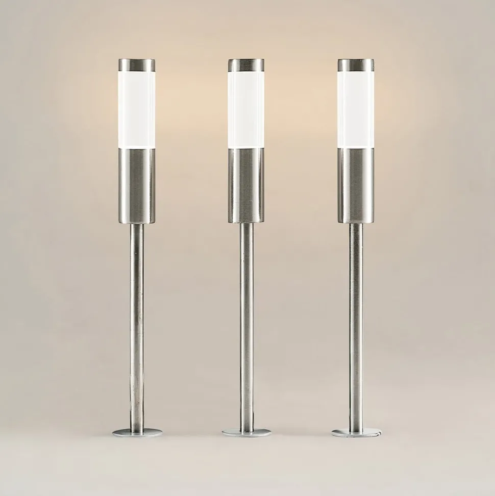 Prios Edinai LED buitenspot met spies, 3per set