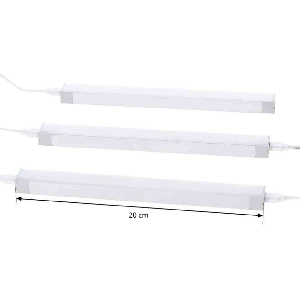 Prios Esbena LED meubelverlichting CCT 20 cm set van 3