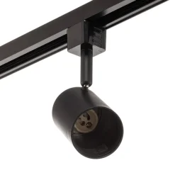 Prios 1-fase railsysteem Jorell, zwart, 5-lamps, GU10