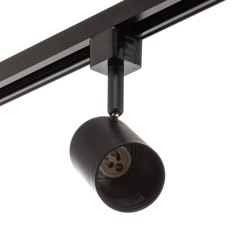 Prios 1-fase railsysteem Jorell, zwart, 5-lamps, GU10
