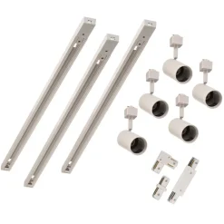 Prios 1-fase railsysteem Jorell, wit, 5-lamps, GU10