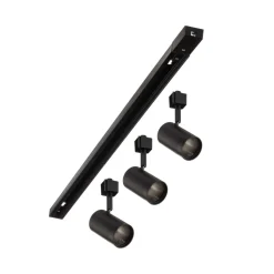 Prios 1-fase railsysteem Jorell, zwart, 3-fasen, GU10