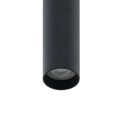 Prios hanglamp Neliyah, Ø 6 cm, zwart, metaal, GU10