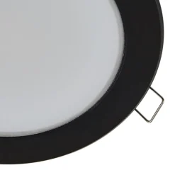 Prios inbouwspot Rida, zwart, 14,5 cm, 12 W, CCT