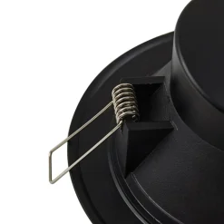 Prios inbouwspot Rida, zwart, 14,5 cm, 12 W, CCT