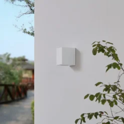 Prios Irfan buitenwandlamp hoekig wit 10 cm