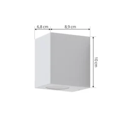 Prios Irfan buitenwandlamp hoekig wit 10 cm