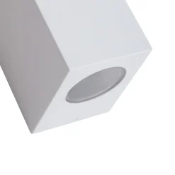 Prios Irfan buitenwandlamp hoekig wit 10 cm