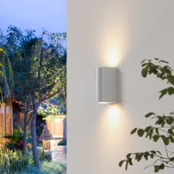 Prios Irfan buitenwandlamp rond wit 15,5 cm