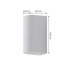 Prios Irfan buitenwandlamp rond wit 15,5 cm