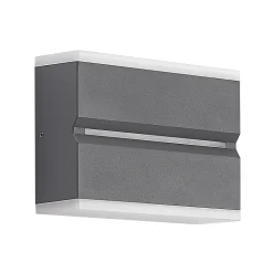 Prios Itarion LED buiten wandlamp, opaal witte kap