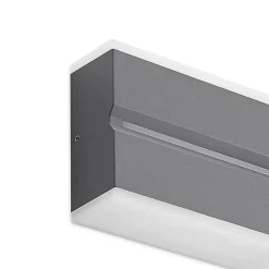 Prios Itarion LED buiten wandlamp, opaal witte kap