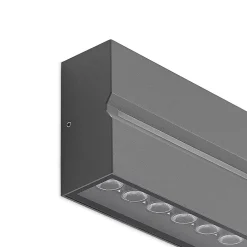 Prios Itarion LED buitenwandlamp, heldere kap