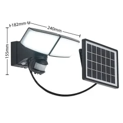 Prios Kalvito LED wandspot solar sensor 2-lamps